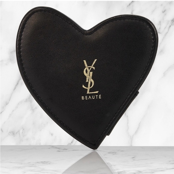 YSL Black Heart-Shaped Mirror Vanity Box - Picture 1 of 10